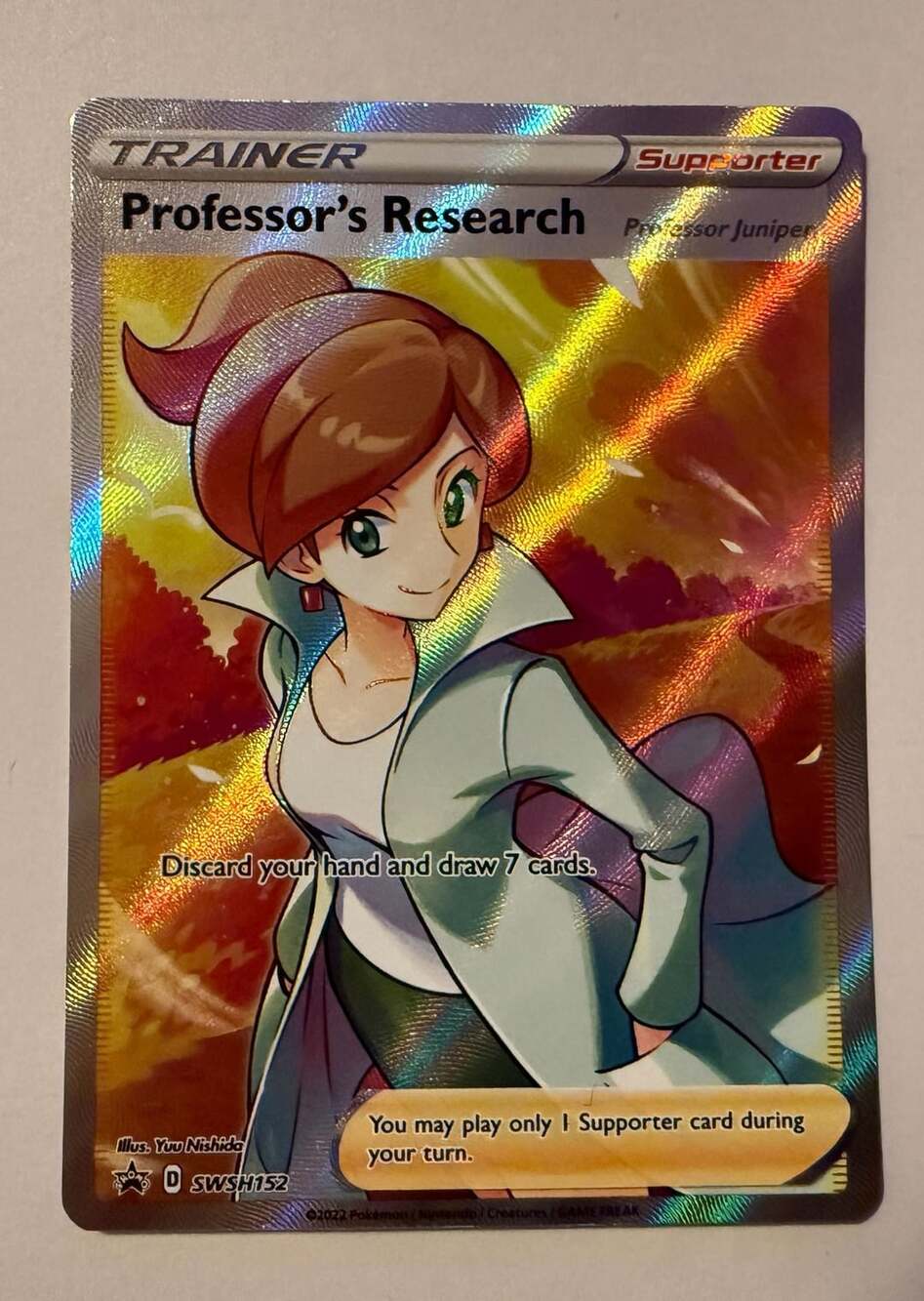 Pokemon Professor's Research SWSH152 Full Art Promo Card
